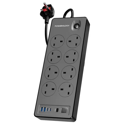Powerology Timing Control USB 8 Socket, 200-250V, 2990W